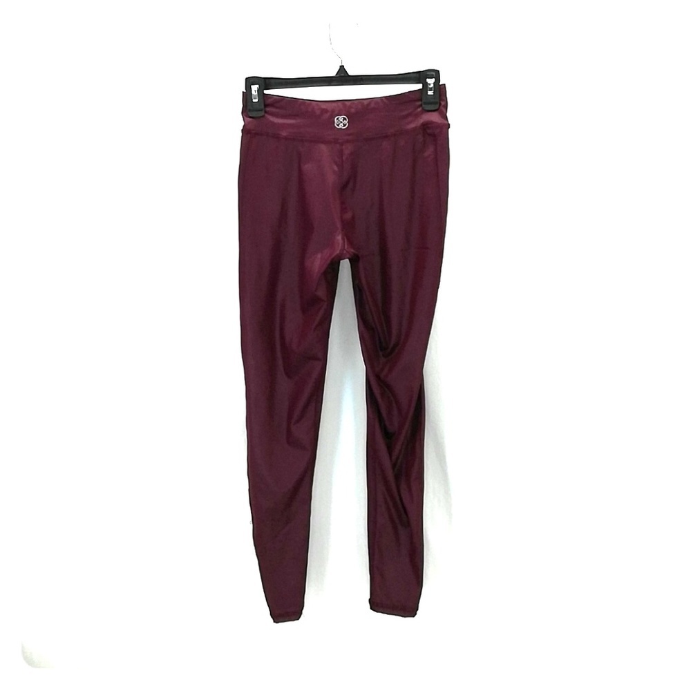 Daisy Fuentes Women's Burgundy Active Leggings Size S - Picture 2 of 5